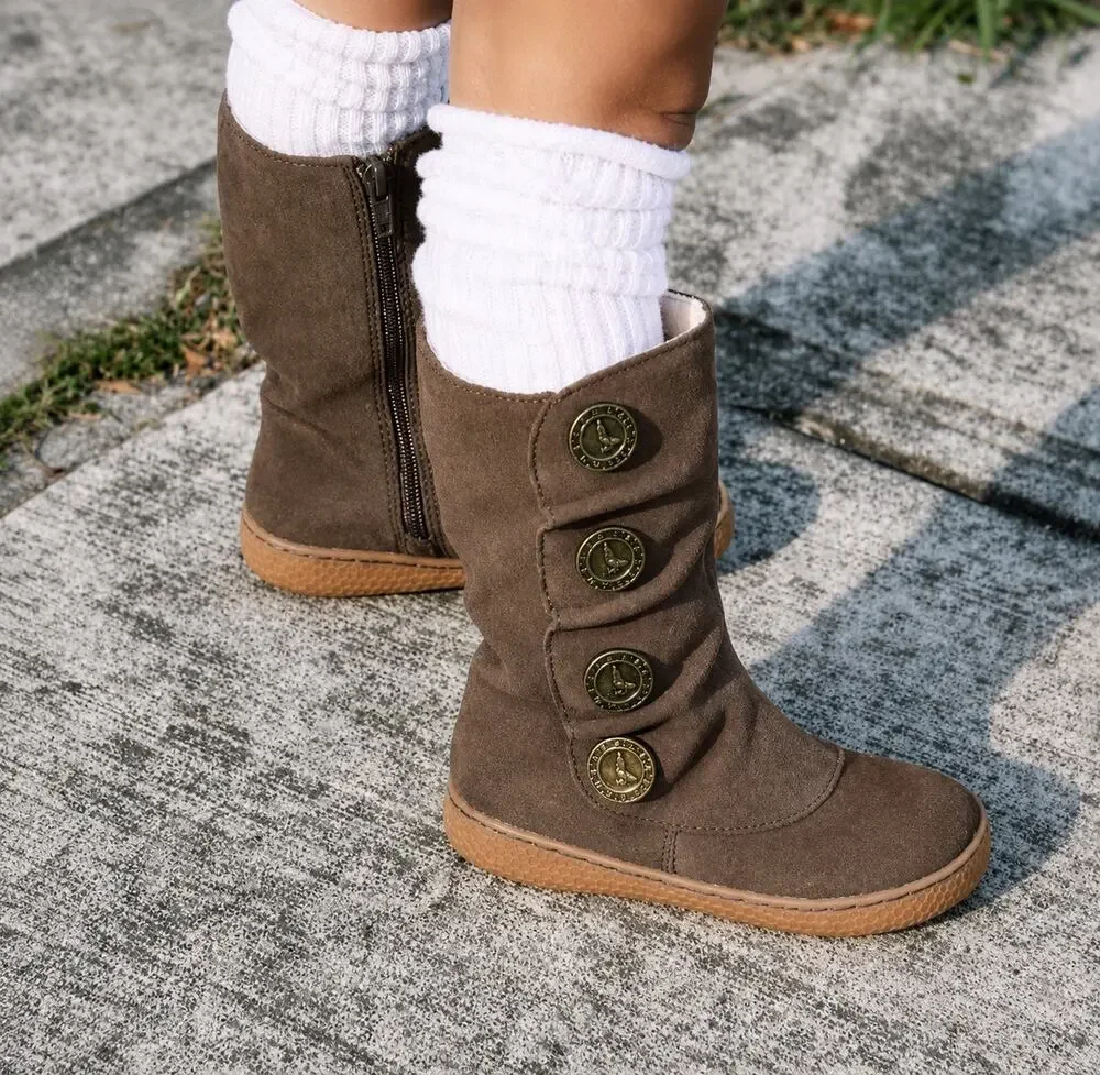 Livie & Luca Tiempo Suede Leather Boots Brown Size 6 toddler